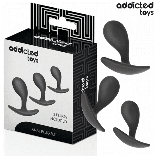 Addicted Toys - Set of 3 Silicone Anal Plugs - Model 3
