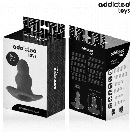 Addicted Toys - Black Hollow Silicone Anal Plug XX-Large 15.2 CM - Image 6