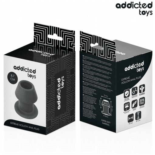 Addicted Toys – Extreme Hollow Silicone Anal Plug Medium 8.7CM - Image 6