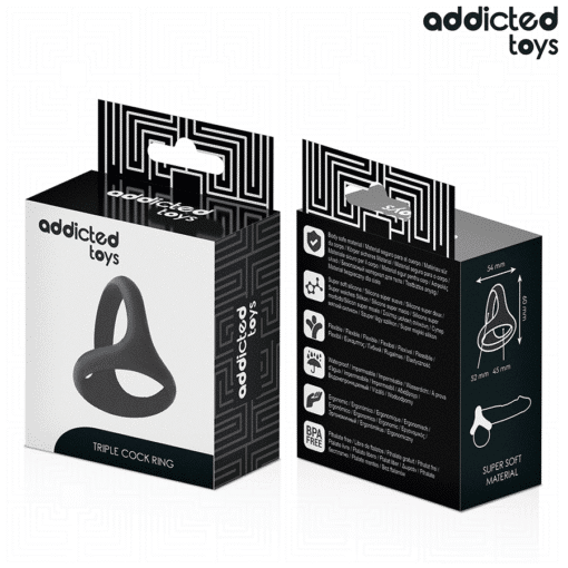 Addicted Toys - Thick Triple Penis Ring - Image 6