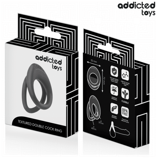 Addicted Toys - Textured Double Silicone Ring - Image 2
