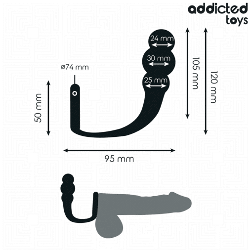 Addicted Toys – Silicone Anal Plug with Ring Model 1 - Image 5