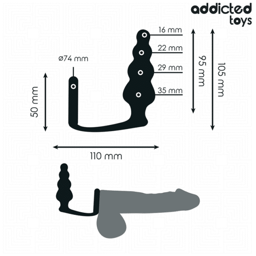 Addicted Toys – Silicone Anal Plug with Ring Model 5 - Image 4