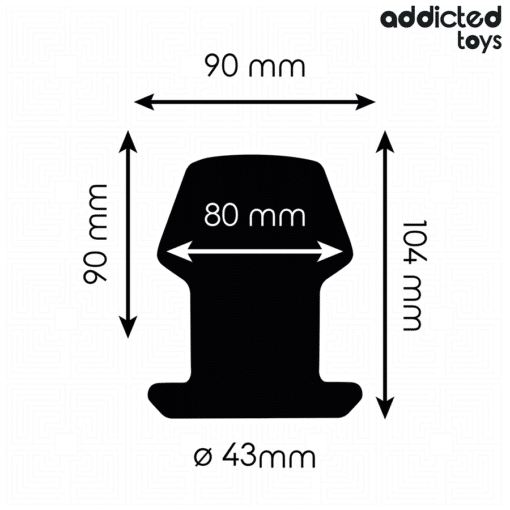 Addicted Toys – Extreme Hollow Silicone Anal Plug Large 10.4CM - Image 3