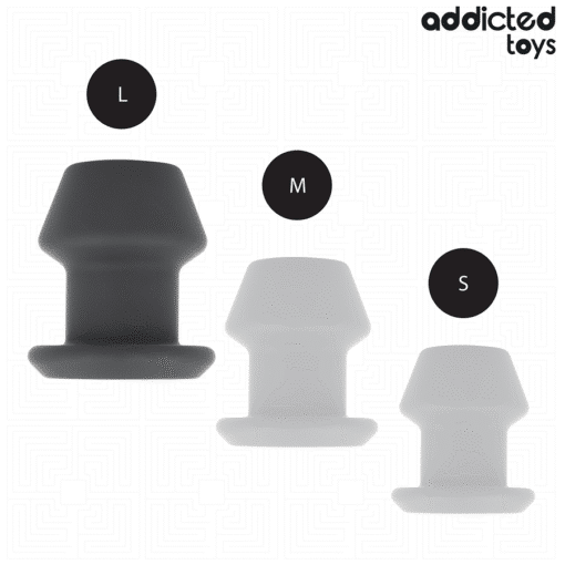 Addicted Toys – Extreme Hollow Silicone Anal Plug Large 10.4CM - Image 4
