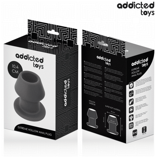 Addicted Toys – Extreme Hollow Silicone Anal Plug Large 10.4CM - Image 6