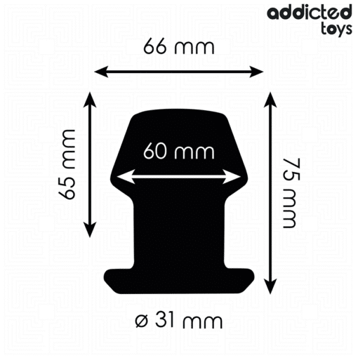 Addicted Toys – Extreme Hollow Silicone Anal Plug Small 7.5CM - Image 3