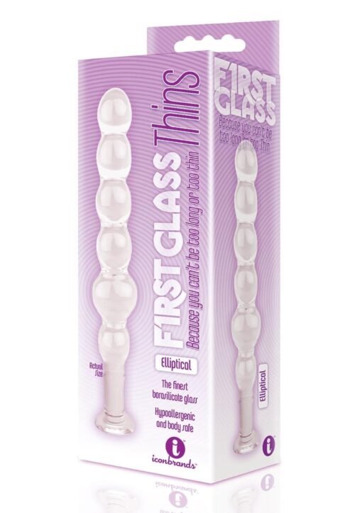 The 9’s - First Glass Thins Elliptical Glass Plug - Clear