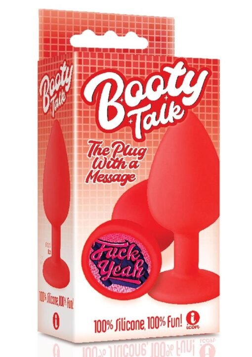 The 9's - Booty Talk Silicone Butt Plug Fuck Yeah - Red