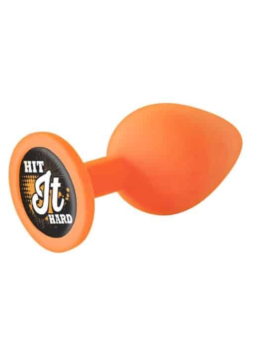 The 9's - Booty Talk Silicone Butt Plug Hit It Hard - Orange - Image 2