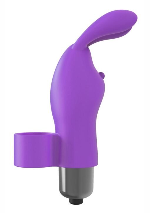 The 9's - Flirt finger Silicone Bunny Finger Vibrator - Purple - Image 3