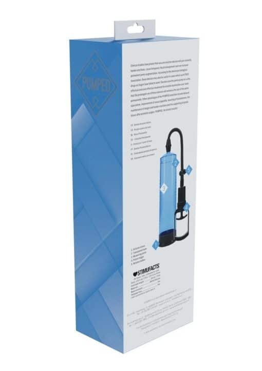 Pumped Basic Pump 2 Water Resistant Silicone Penis Pump - Blue - Image 2