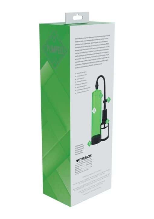 Pumped Basic Pump 2 Water Resistant Silicone Penis Pump - Green - Image 2