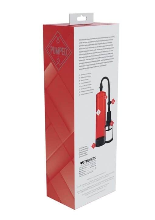 Pumped Basic Pump 2 Water Resistant Silicone Penis Pump - Red - Image 2