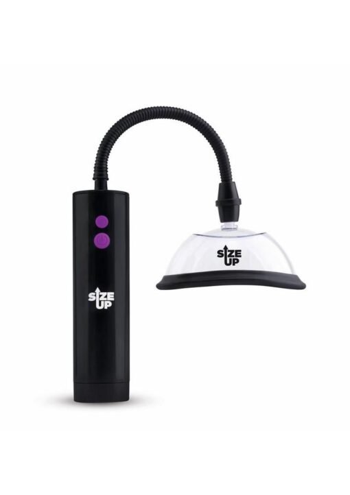 Size Up Rechargeable Pussy Pump Two Chambers - Black/Clear - Image 4