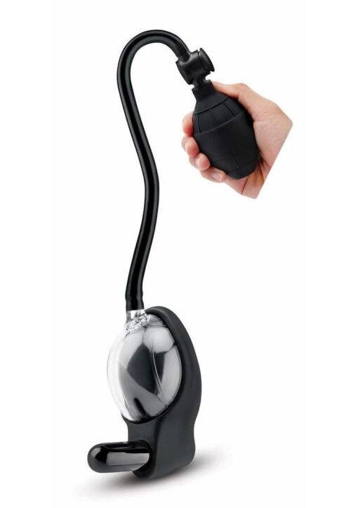 Size Up Rechargeable Vibrating Petite Pussy Pump - Black/Clear - Image 2
