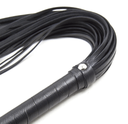 Fetish Boutique Deluxe Extra-Long Black Flogger (62CM) - Image 3