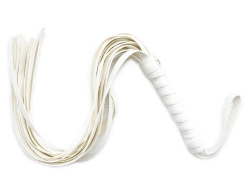 Fetish Boutique White Deluxe Flogger (45CM) - Image 2