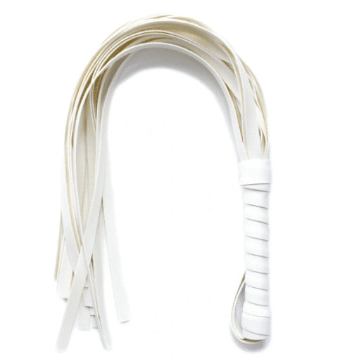 Fetish Boutique White Deluxe Flogger (45CM) - Image 3