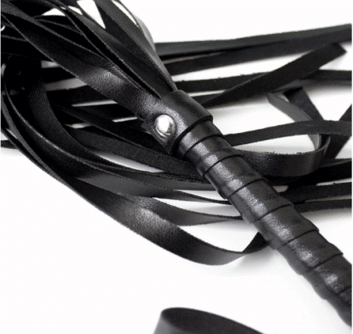 Fetish Boutique Black Deluxe Flogger (45CM) - Image 2