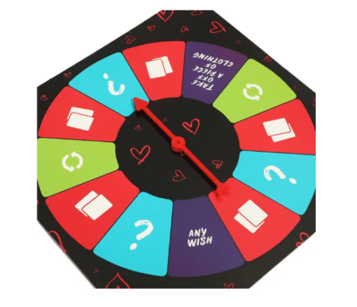 Loopy Couples Game Spinner Set with 69 Cards and Blindfold - Image 3