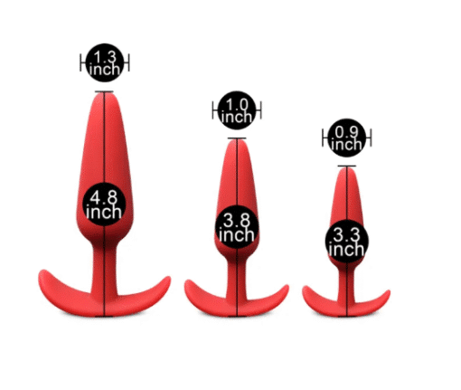 Buttstuffer - Red Color Silicone Butt Plug Set - Image 2