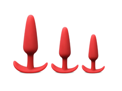 Buttstuffer - Red Color Silicone Butt Plug Set