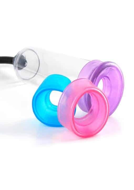 Pump Worx Cock Trainer Pump System with 3 Sleeves - Clear - Image 2