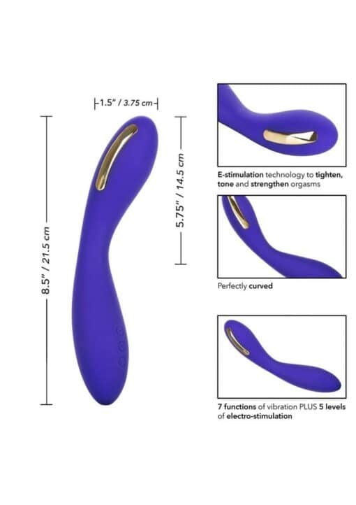 Impulse Intimate E-Stimulator Wand Rechargeable Silicone Vibrator - Purple - Image 3