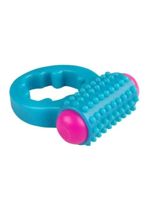 Rock Candy Sugar Buzz Vibrating Cock Ring - Blue - Image 3