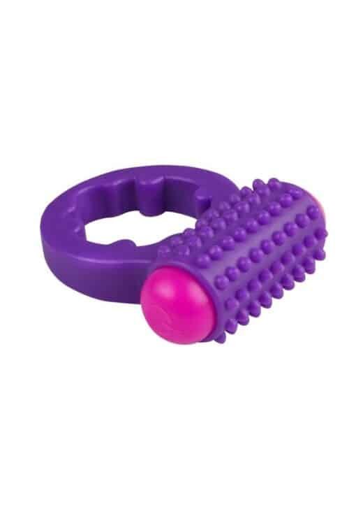 Rock Candy Sugar Buzz Vibrating Cock Ring - Purple - Image 3