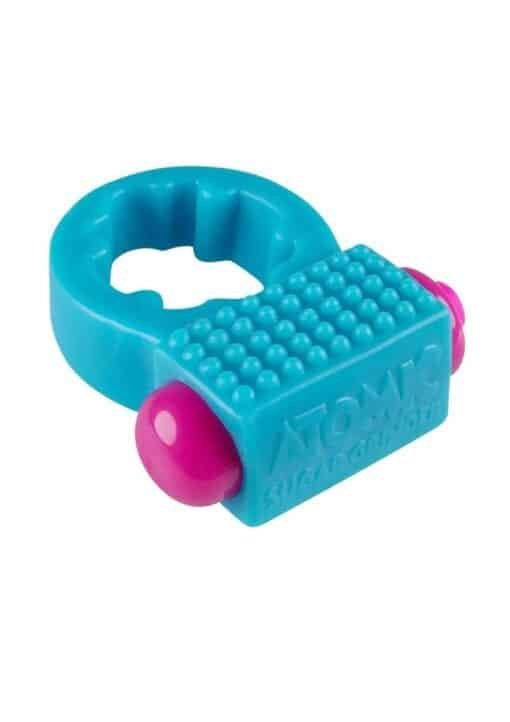 Rock Candy Sugar Grinder Vibrating Cock Ring - Blue - Image 2