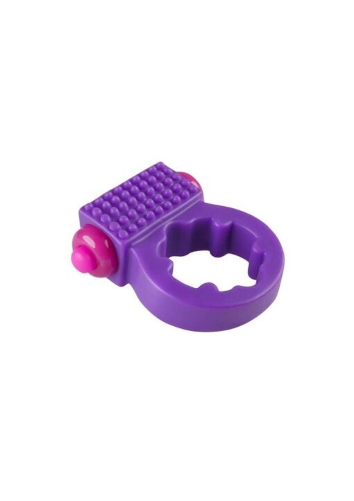 Rock Candy Sugar Grinder Vibrating Cock Ring - Purple - Image 2