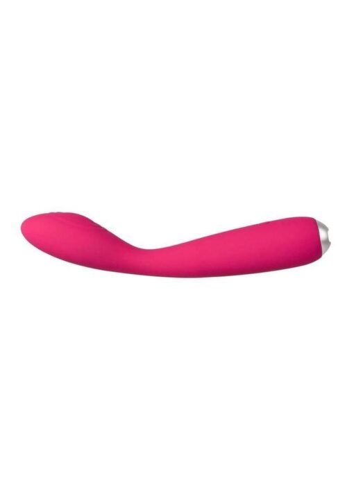 Svakom Iris Silicone G-Spot Rechargeable Vibrator - Plum Red/Silver - Image 2