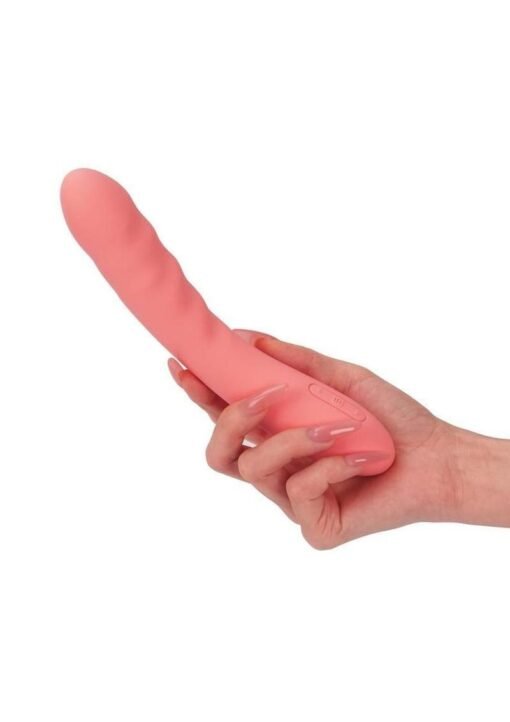 Svakom Ava Neo Rechargeable Silicone Vibrator with Remote Control - Peach Pink - Image 2