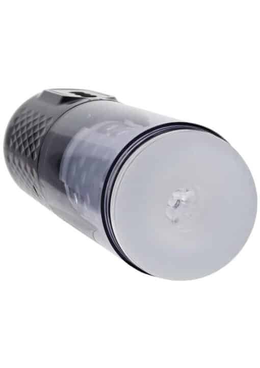 Pumped Vortex Multi Function Suction Rotating Thrusting Rechargeable Masturbator - Gun Metal - Image 2