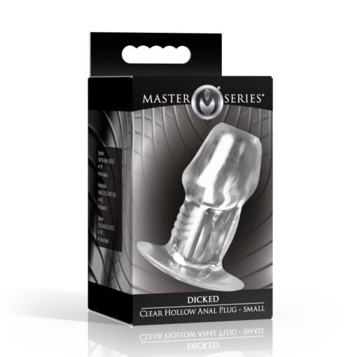 Master Series Dicked Hollow Anal Plug – Small – Clear