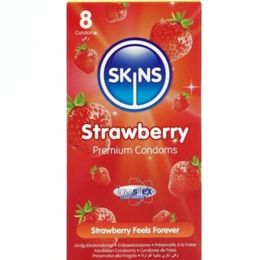 Skins – Strawberry Premium Condoms 8 Pack